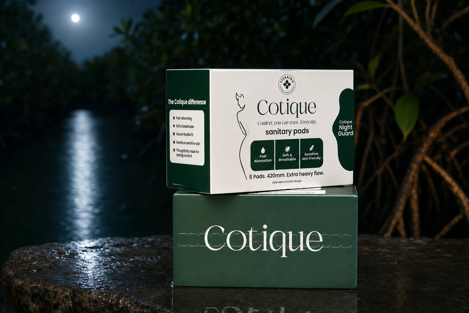Cotique Night Guard pack campaign photograph